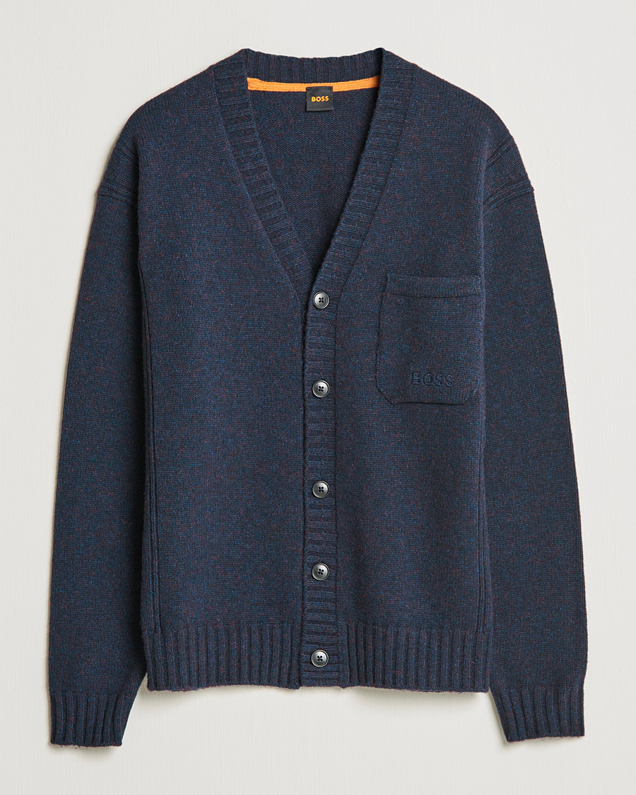 Homme | Pulls Et Tricots | BOSS ORANGE | BOSS Casual Kouzzle Knitted Cardigan Dark Blue