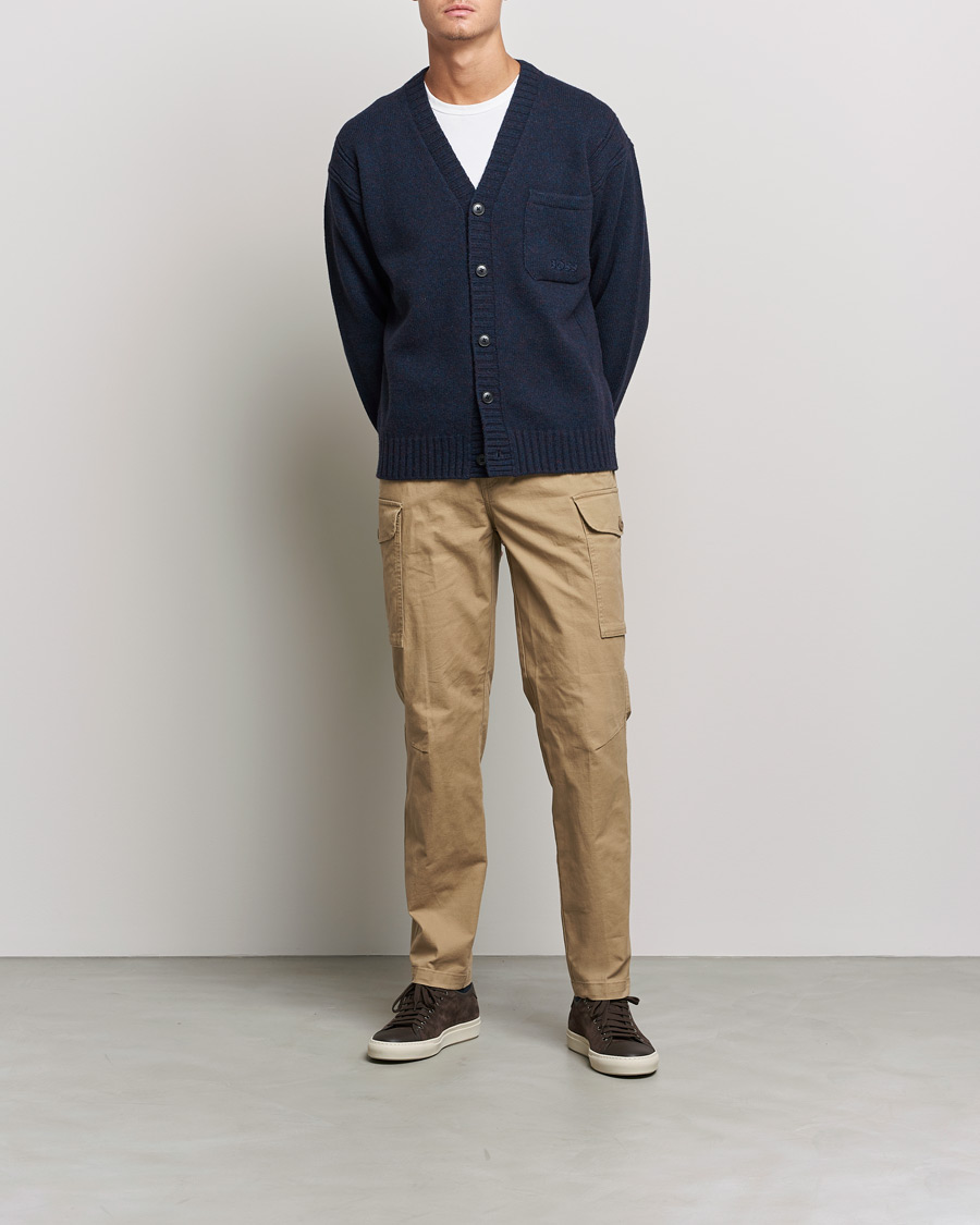 Homme | Pulls Et Tricots | BOSS ORANGE | BOSS Casual Kouzzle Knitted Cardigan Dark Blue