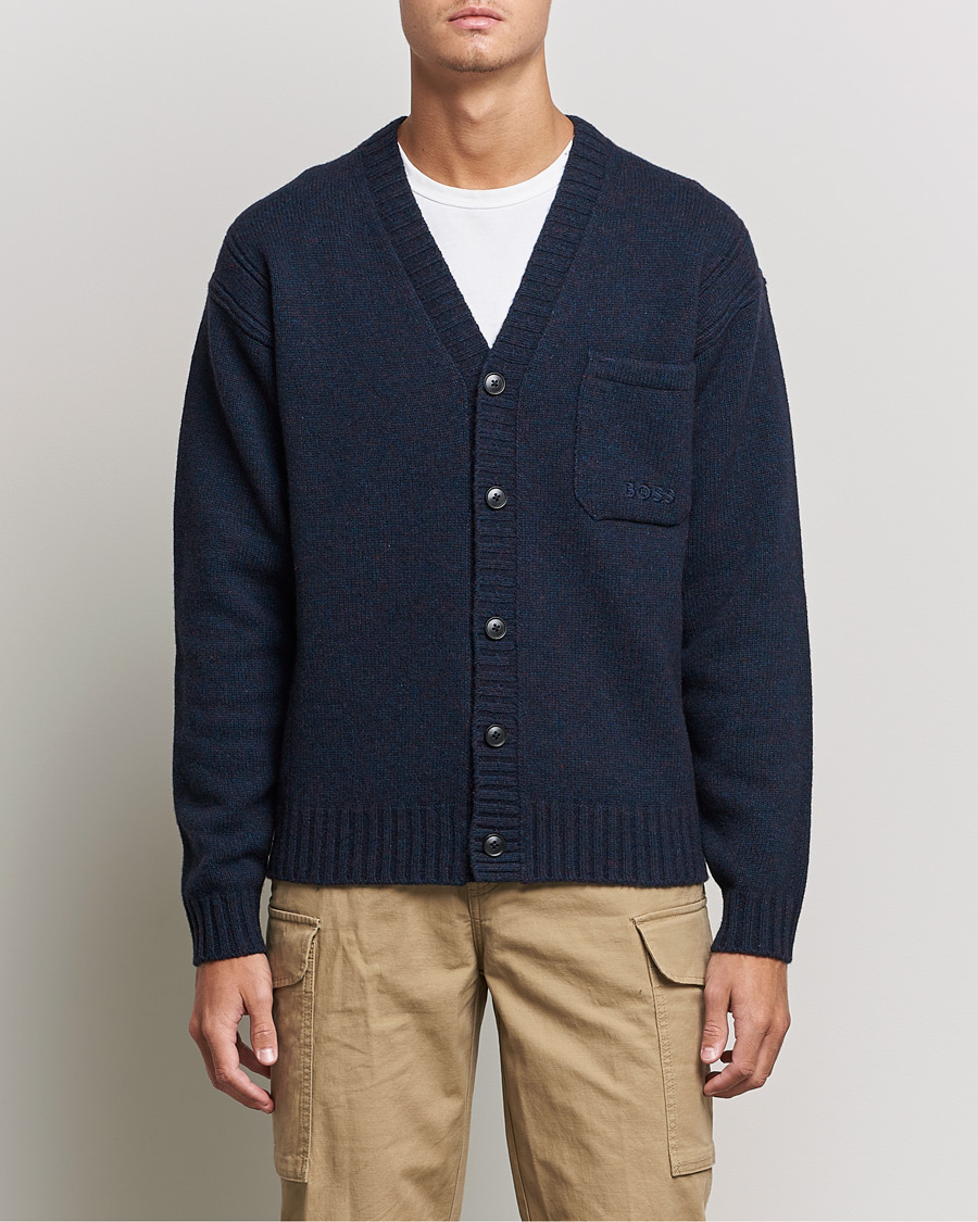 Homme | Pulls Et Tricots | BOSS ORANGE | BOSS Casual Kouzzle Knitted Cardigan Dark Blue