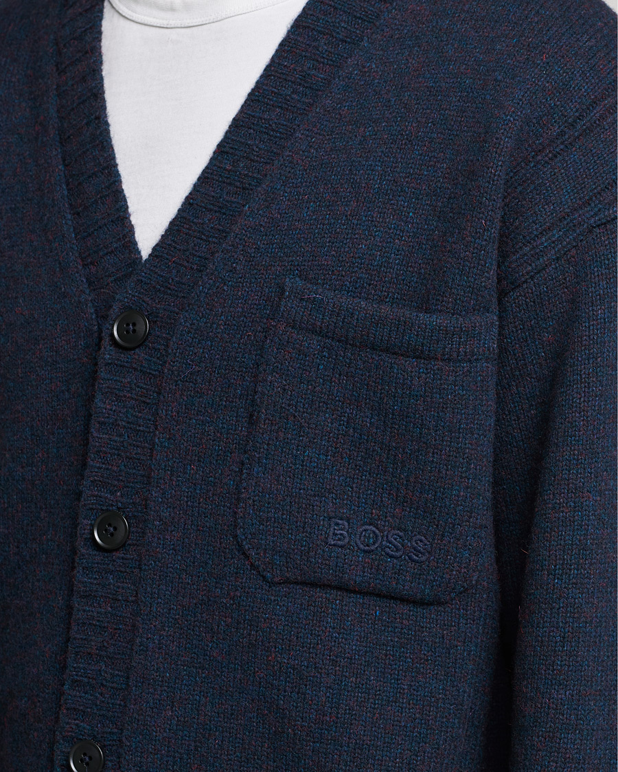 Homme | Pulls Et Tricots | BOSS ORANGE | BOSS Casual Kouzzle Knitted Cardigan Dark Blue