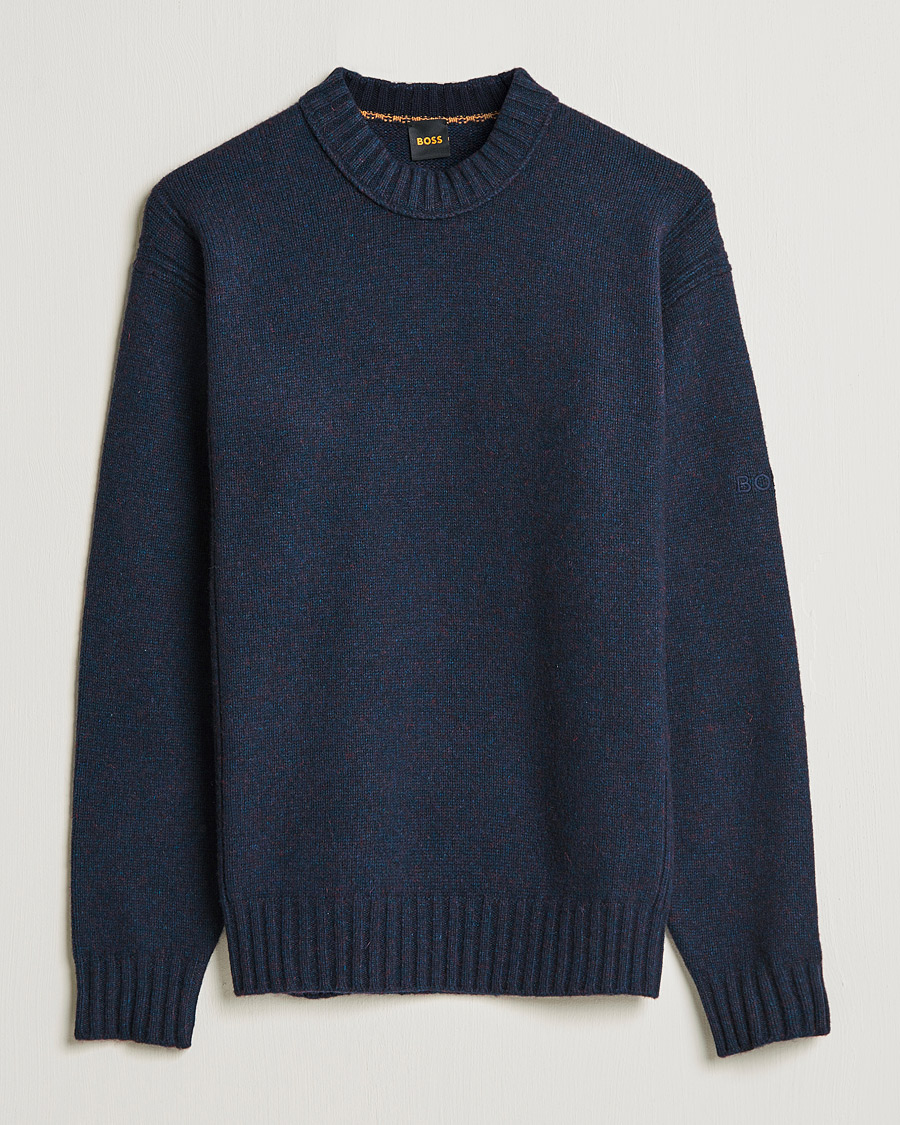 Homme | Pulls Et Tricots | BOSS ORANGE | BOSS Casual Ashetland Knitted Sweater Dark Blue
