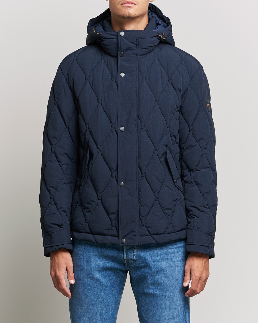 Homme | Manteaux Et Vestes | BOSS ORANGE | Onlet Quilted Down Jacket Dark Blue