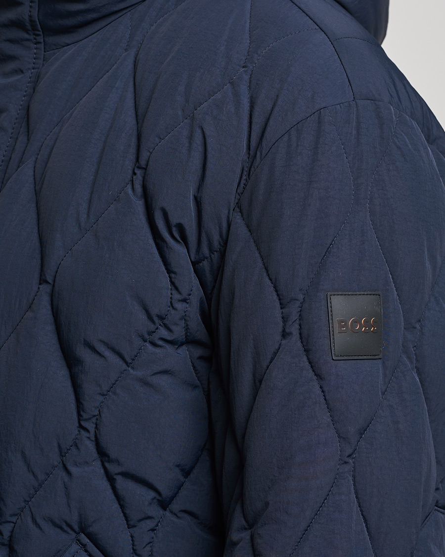 Homme | Manteaux Et Vestes | BOSS ORANGE | Onlet Quilted Down Jacket Dark Blue