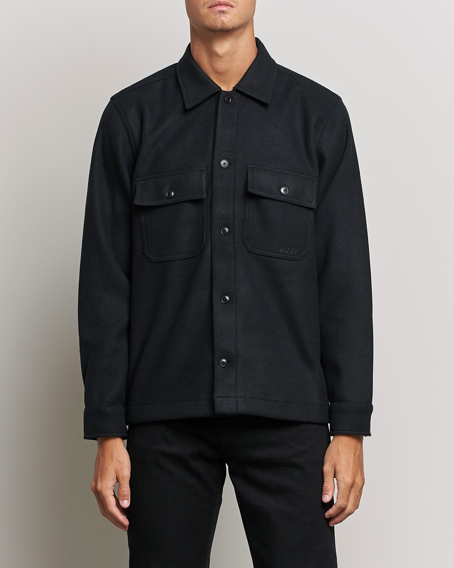 Homme | Chemises | BOSS ORANGE | Lovvo Pocket Overshirt Black