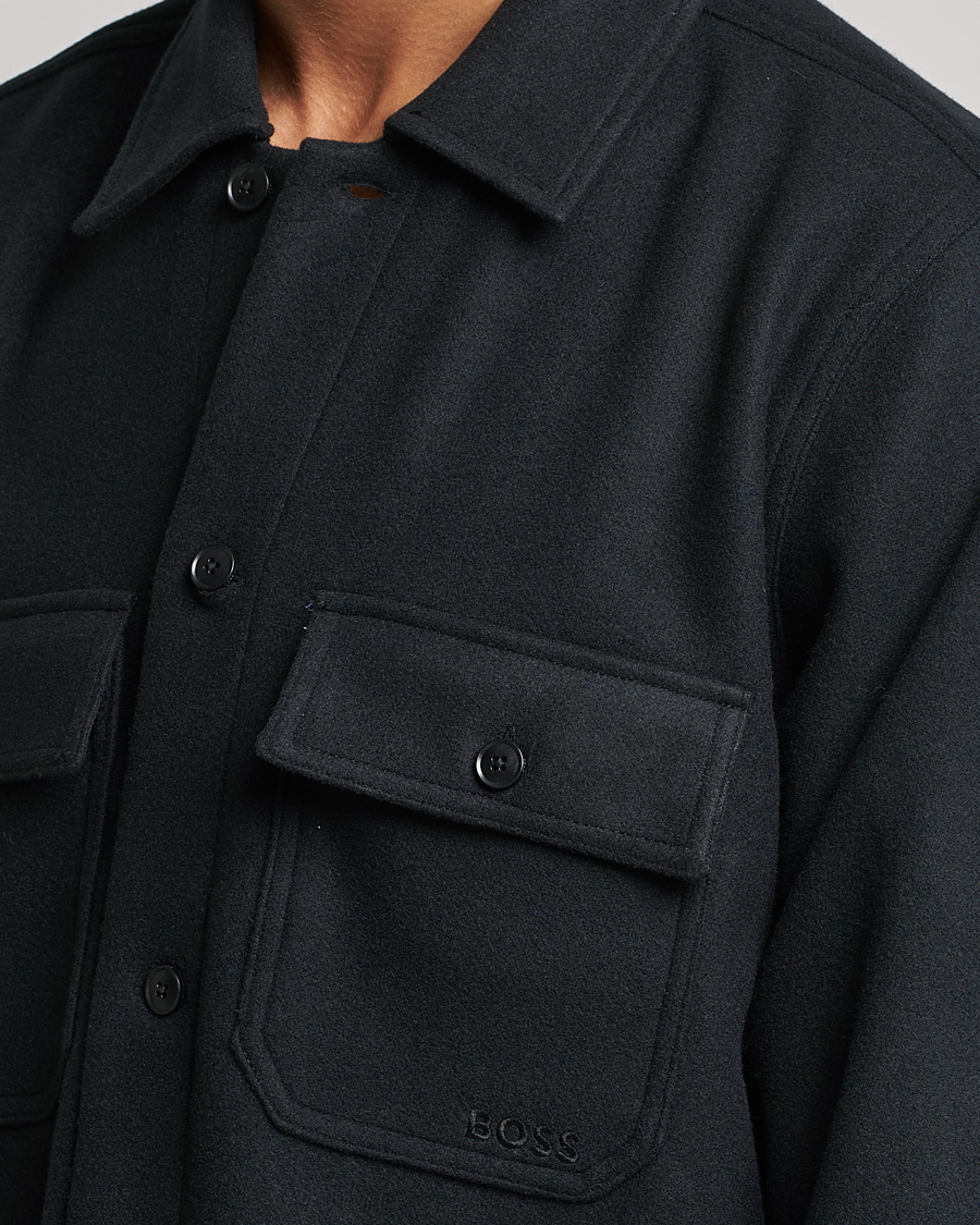Homme | Chemises | BOSS ORANGE | Lovvo Pocket Overshirt Black