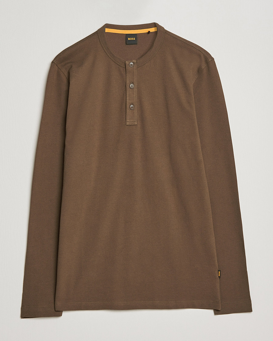 Homme | Pulls Et Tricots | BOSS ORANGE | Teetwill Henley Dark Green