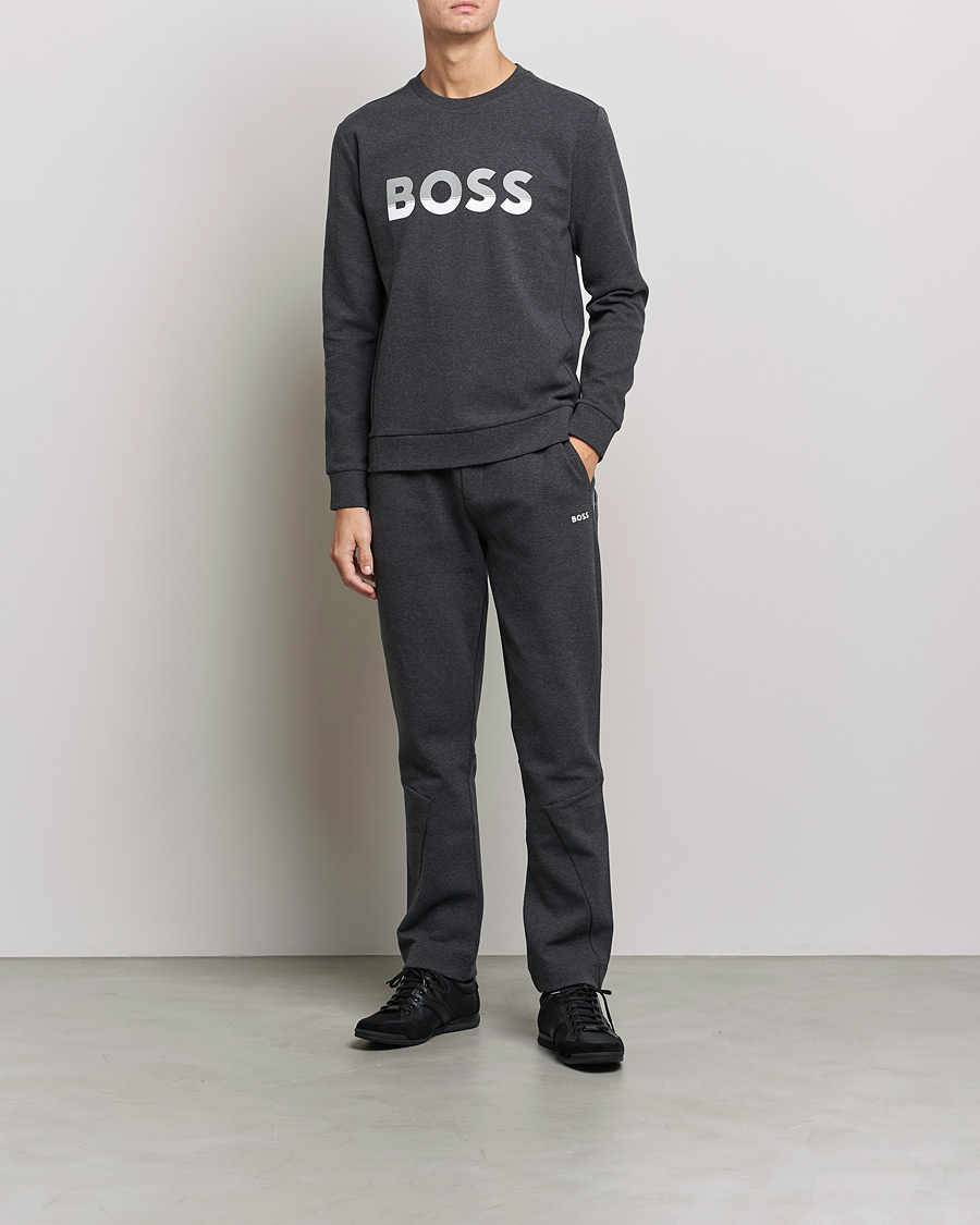 Homme | Pulls Et Tricots | BOSS GREEN | BOSS Athleisure Salbo Logo Sweatshirt Medium Grey