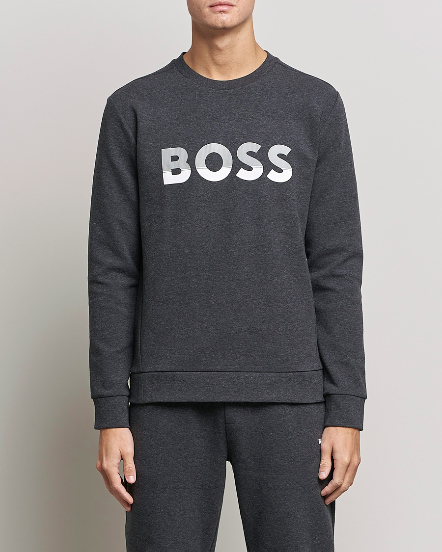Homme | Pulls Et Tricots | BOSS GREEN | BOSS Athleisure Salbo Logo Sweatshirt Medium Grey