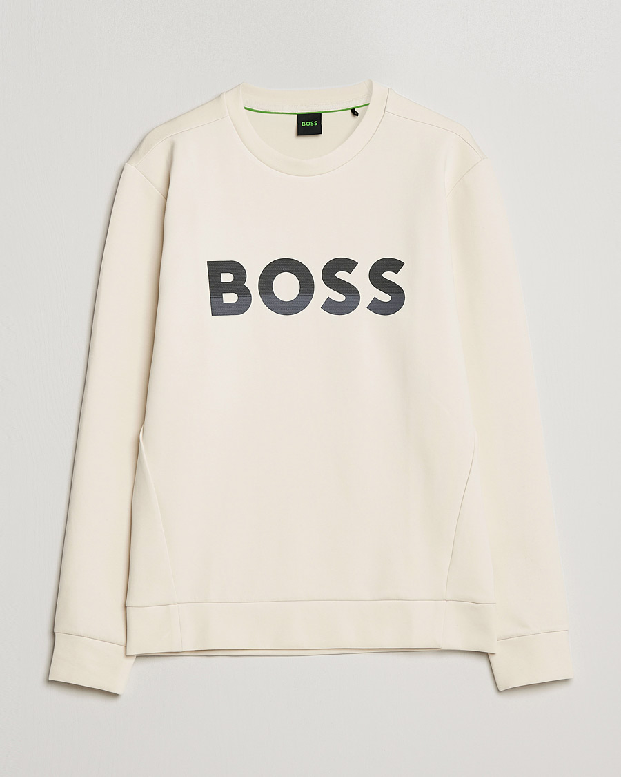 Homme | Pulls Et Tricots | BOSS GREEN | BOSS Athleisure Salbo Logo Sweatshirt Open White