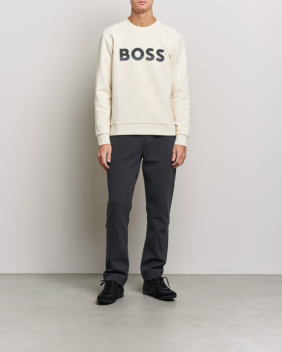 Homme | Pulls Et Tricots | BOSS GREEN | BOSS Athleisure Salbo Logo Sweatshirt Open White
