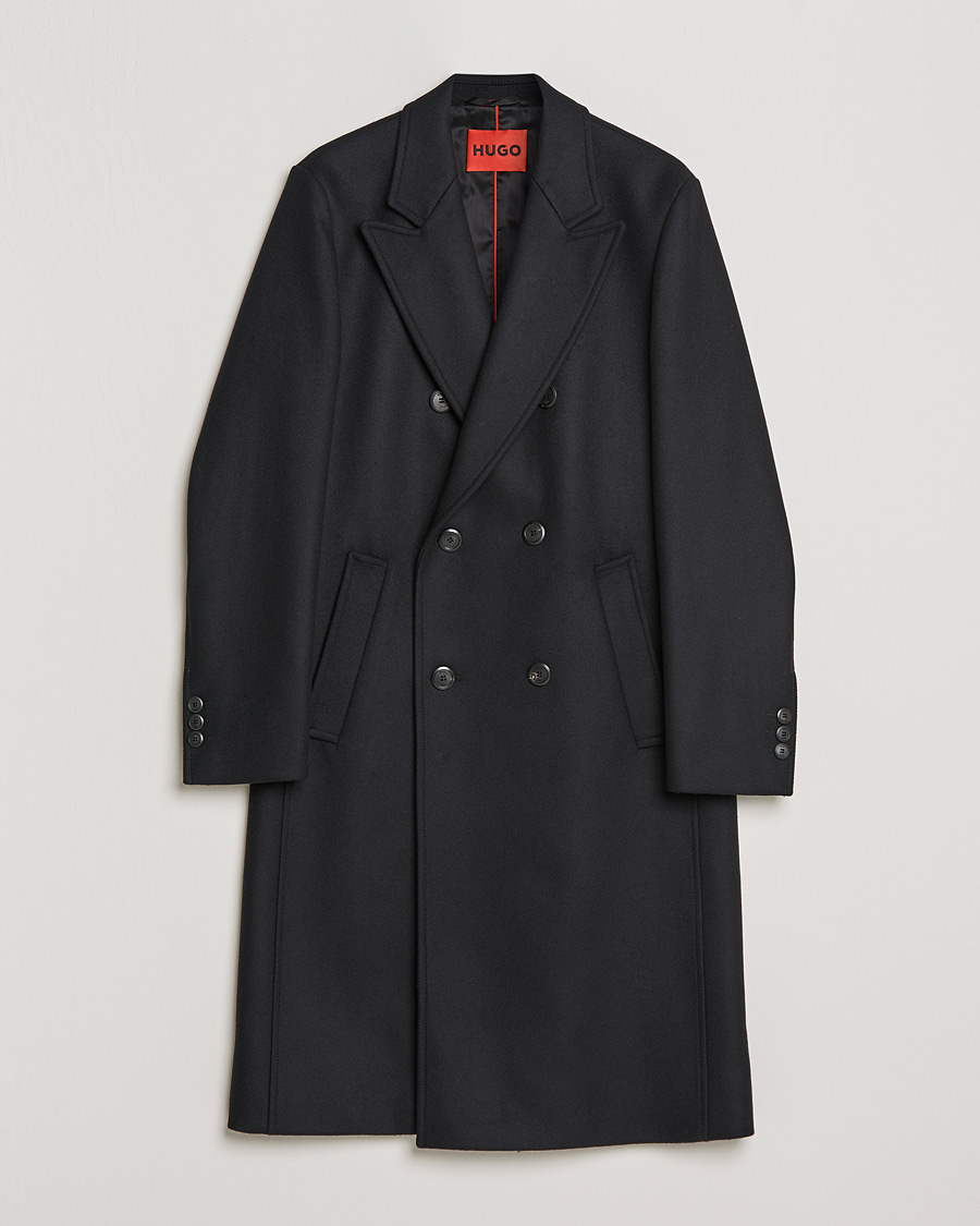 Homme | Manteaux Et Vestes | HUGO | Miroy Wool Double Breasted Coat Black