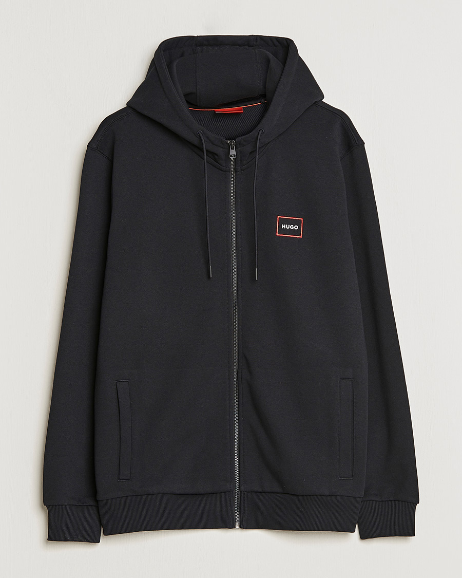 Homme | Pulls Et Tricots | HUGO | Dorneol Logo Full Zip Hoodie Black