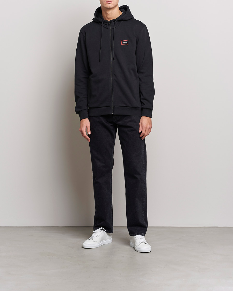 Homme | Pulls Et Tricots | HUGO | Dorneol Logo Full Zip Hoodie Black