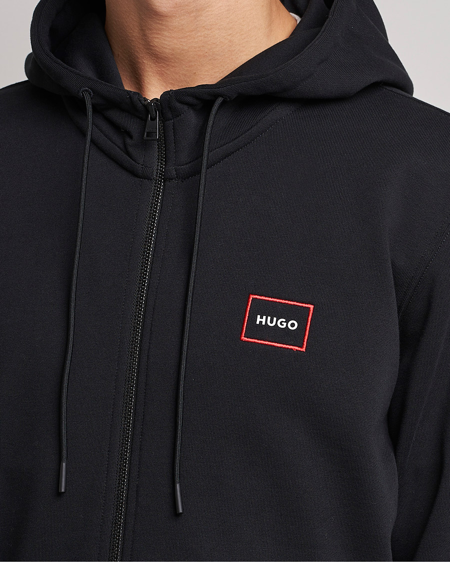 Homme | Pulls Et Tricots | HUGO | Dorneol Logo Full Zip Hoodie Black