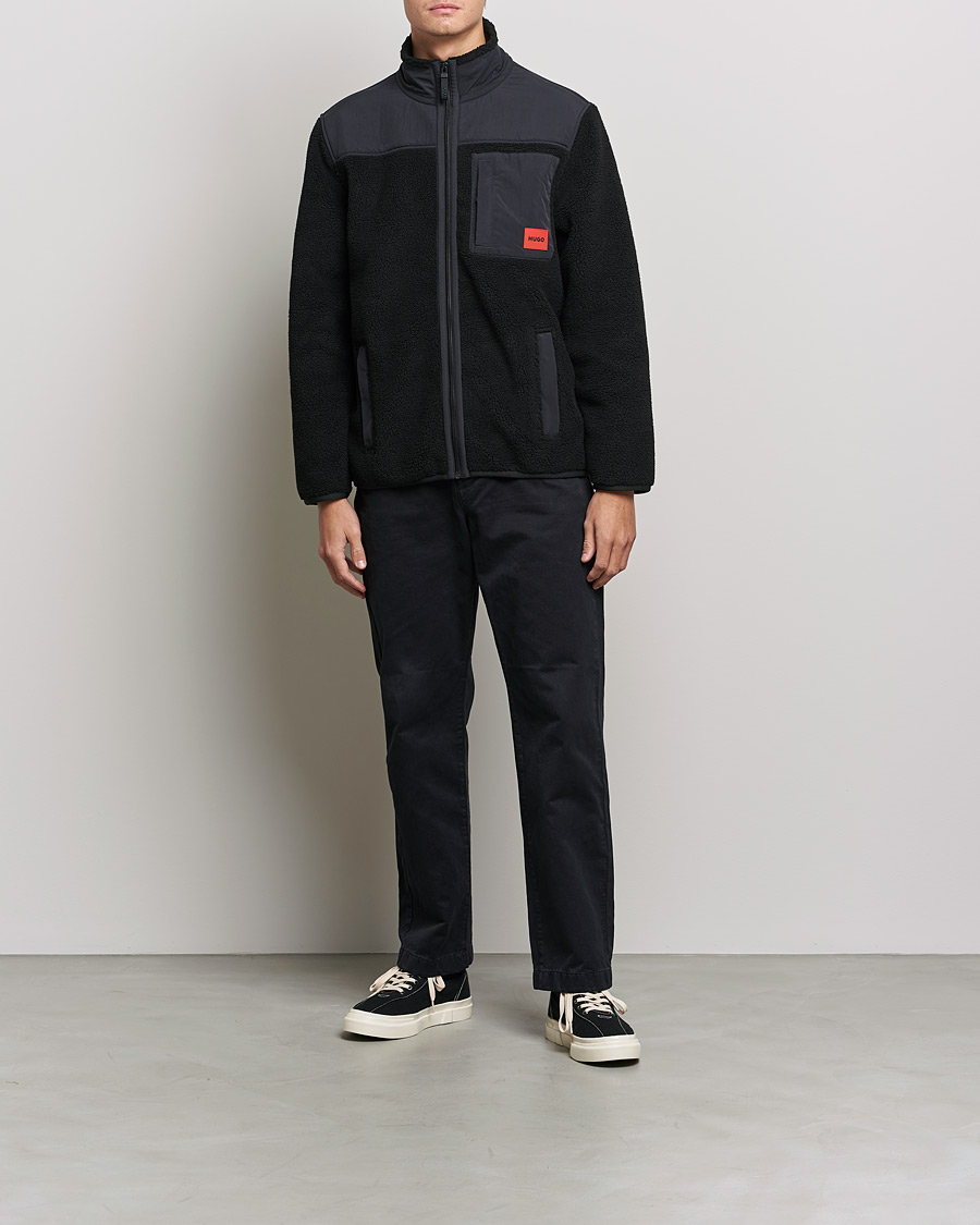 Homme | Pulls Et Tricots | HUGO | Demongras Teddy Full Zip Black