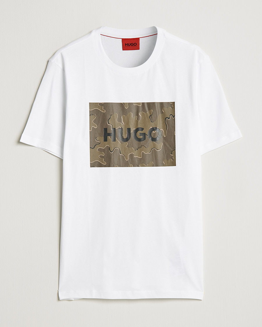 Homme | T-shirts | HUGO | Dulive Logo Crew Neck T-Shirt White