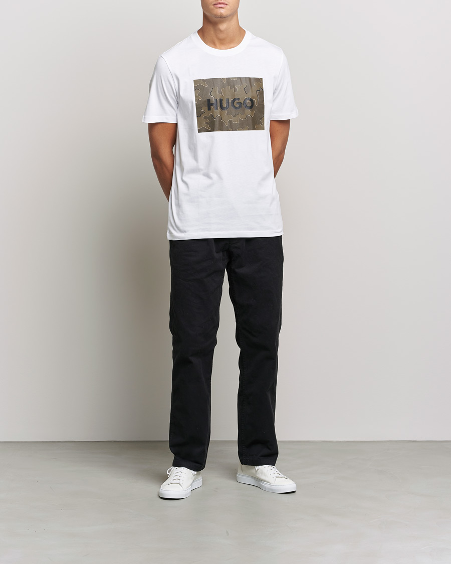 Homme | T-shirts | HUGO | Dulive Logo Crew Neck T-Shirt White