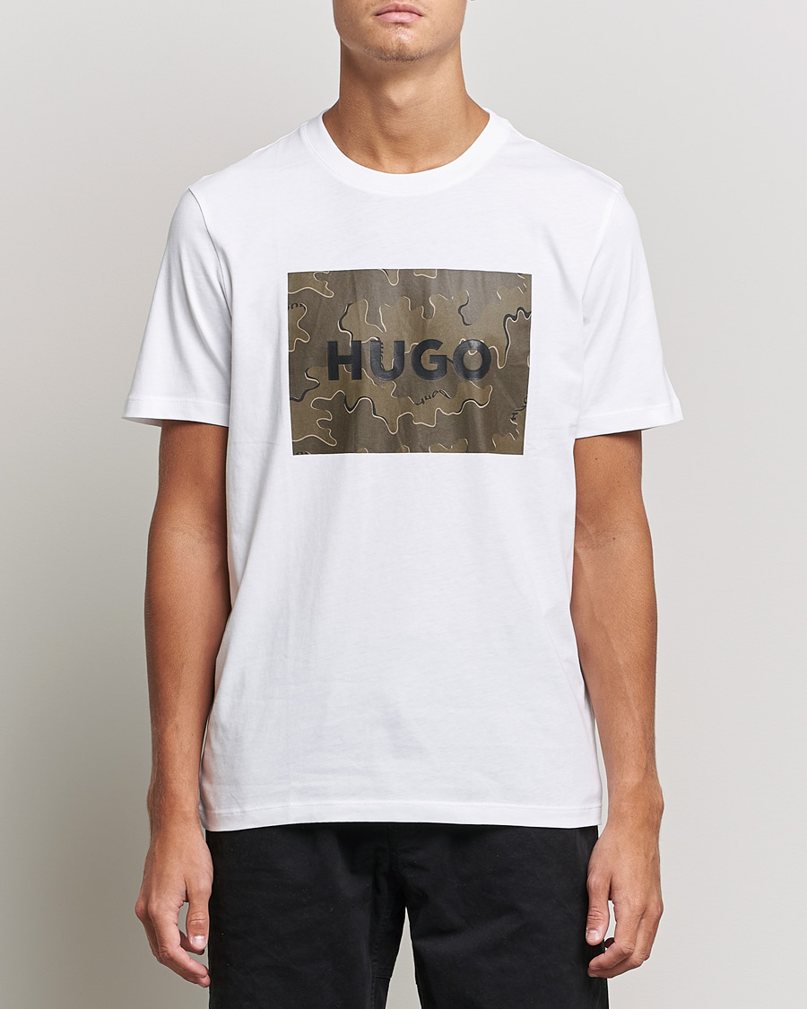 Homme | T-shirts | HUGO | Dulive Logo Crew Neck T-Shirt White