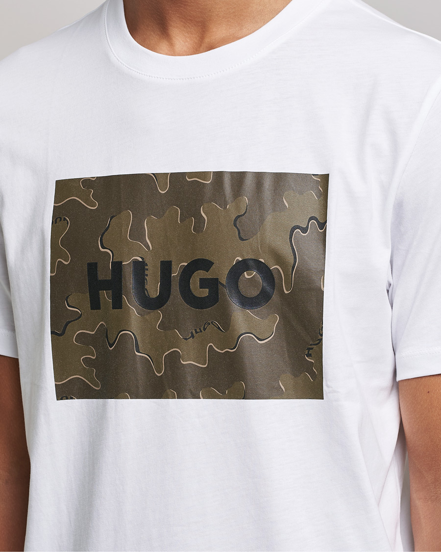 Homme | T-shirts | HUGO | Dulive Logo Crew Neck T-Shirt White