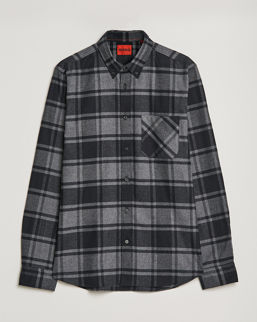 Homme | Chemises | HUGO | Ermann Checked Overshirt Black