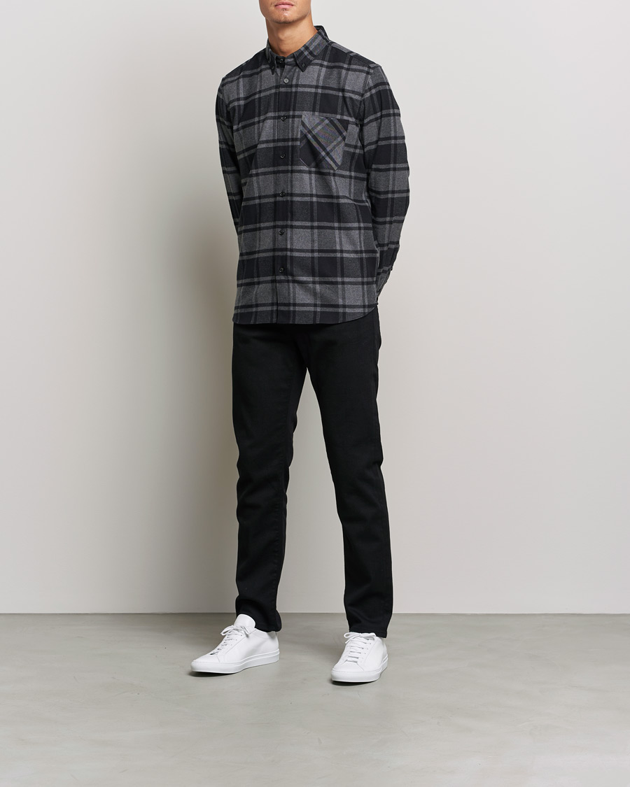 Homme | Chemises | HUGO | Ermann Checked Overshirt Black