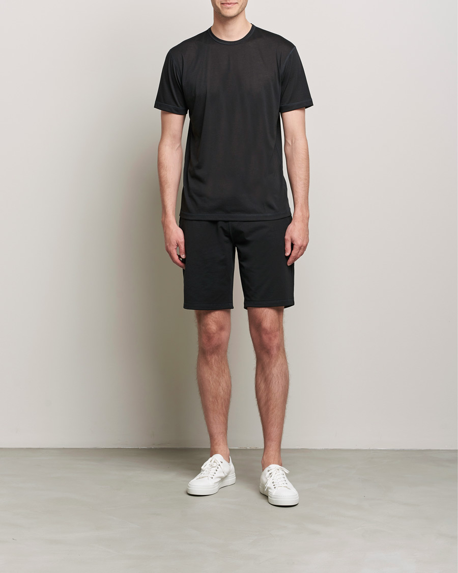 Homme | T-shirts | Sunspel | Active Tee Black