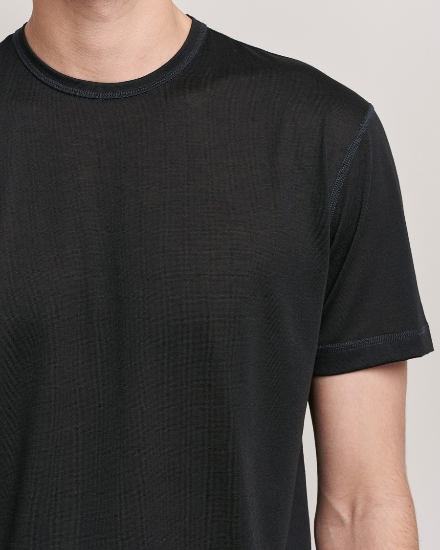 Homme | T-shirts | Sunspel | Active Tee Black