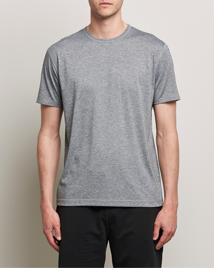 Homme | T-shirts À Manches Courtes | Sunspel | Active Tee Grey Melange