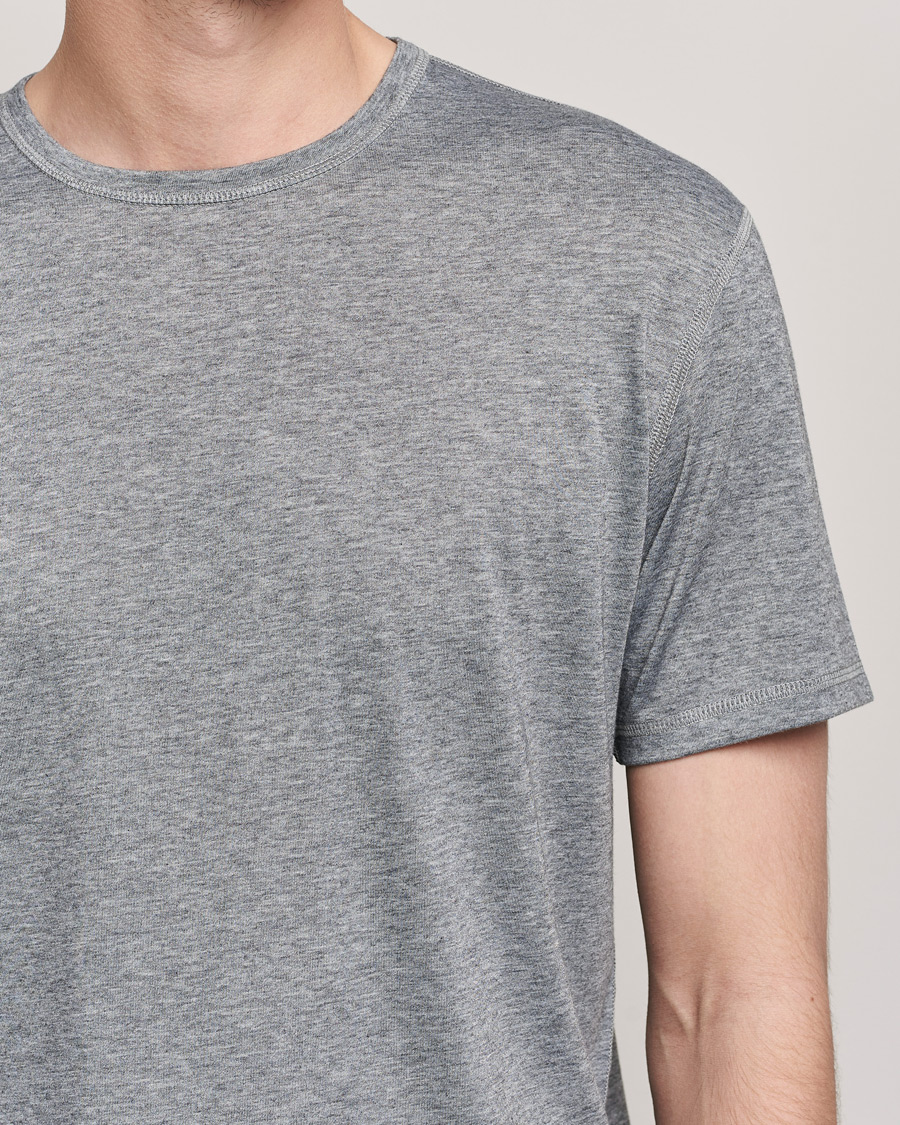 Homme | T-shirts | Sunspel | Active Tee Grey Melange