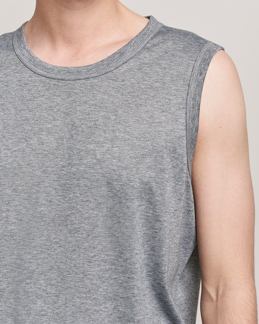 Homme | T-shirts | Sunspel | Active Vest Grey Melange