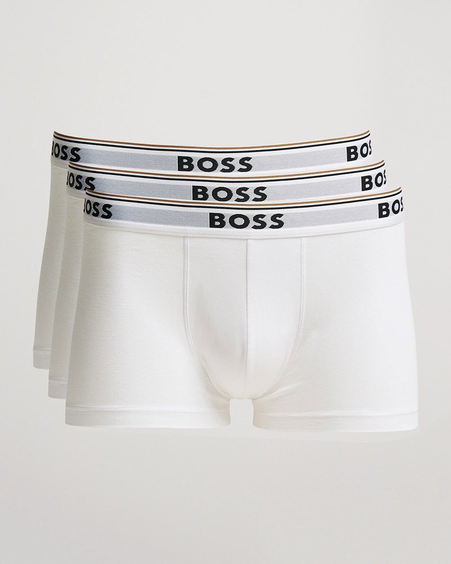 Homme | Sous-Vêtements Et Chaussettes | BOSS BLACK | 3-Pack Trunk Boxer Shorts White