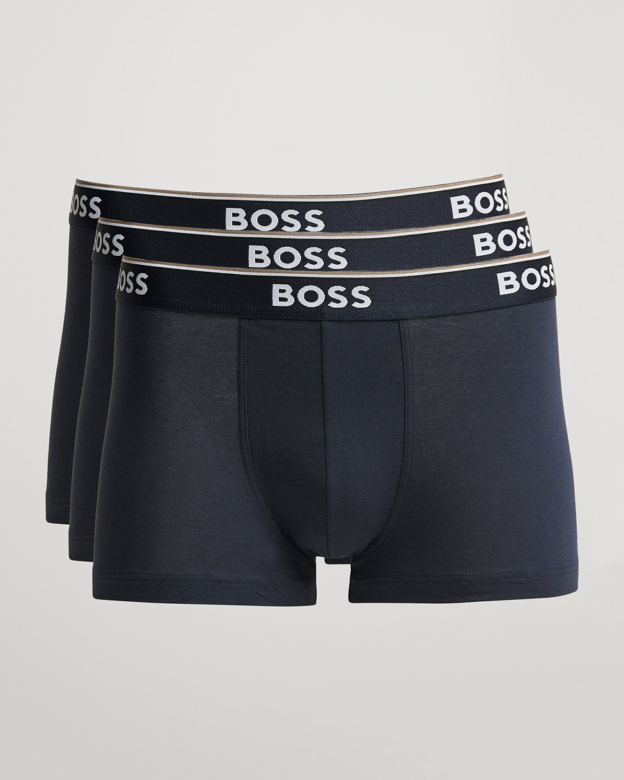 Homme | Sous-Vêtements Et Chaussettes | BOSS BLACK | 3-Pack Trunk Boxer Shorts Open Blue