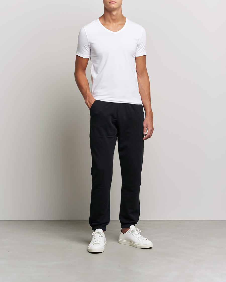 Homme | T-shirts | BOSS BLACK | 2-Pack V-Neck Slim Fit T-Shirt White