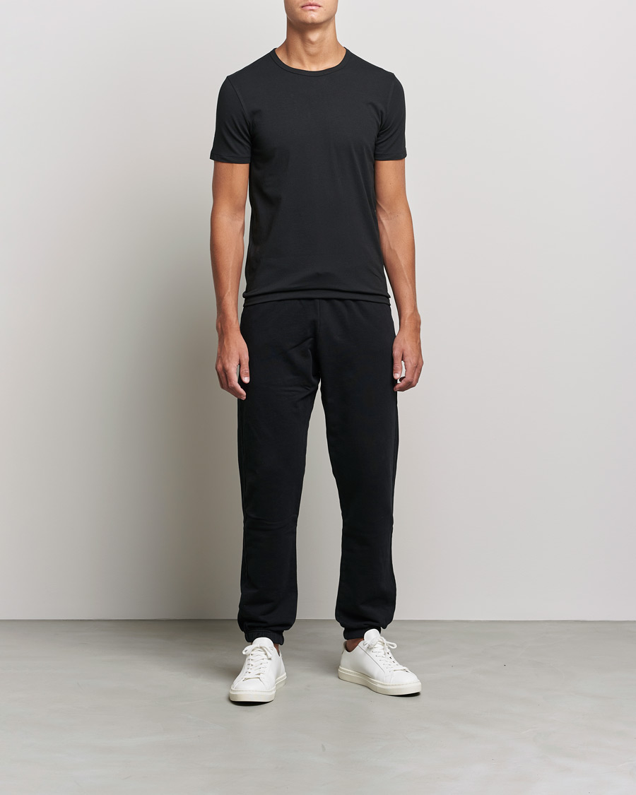 Homme | T-shirts | BOSS BLACK | 2-Pack Crew Neck Slim Fit T-Shirt Black