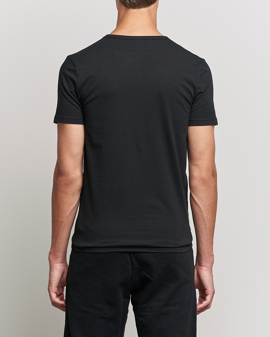 Homme | T-shirts | BOSS BLACK | 2-Pack Crew Neck Slim Fit T-Shirt Black