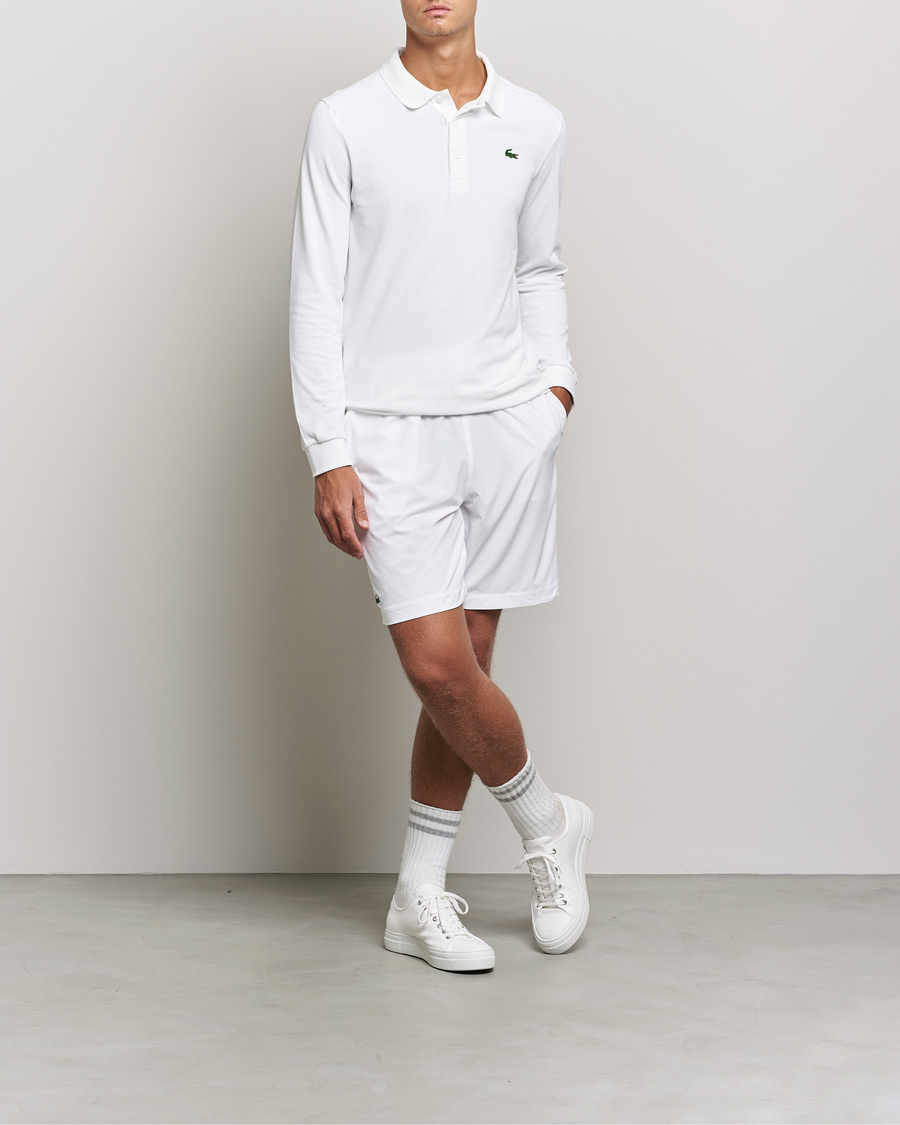 Homme | Pulls Et Tricots | Lacoste Sport | Performance Long Sleeve Polo White