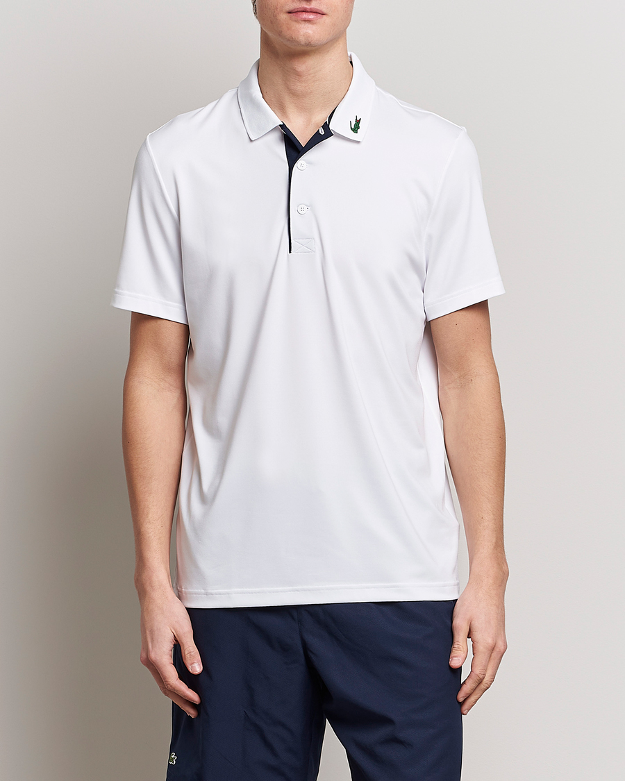 Homme | Polos | Lacoste Sport | Jersey Golf Polo White/Navy