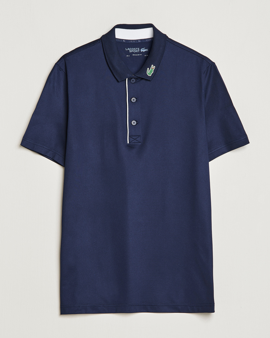 Homme | Polos | Lacoste Sport | Lacoste Jersey Golf Polo Navy Blue/White