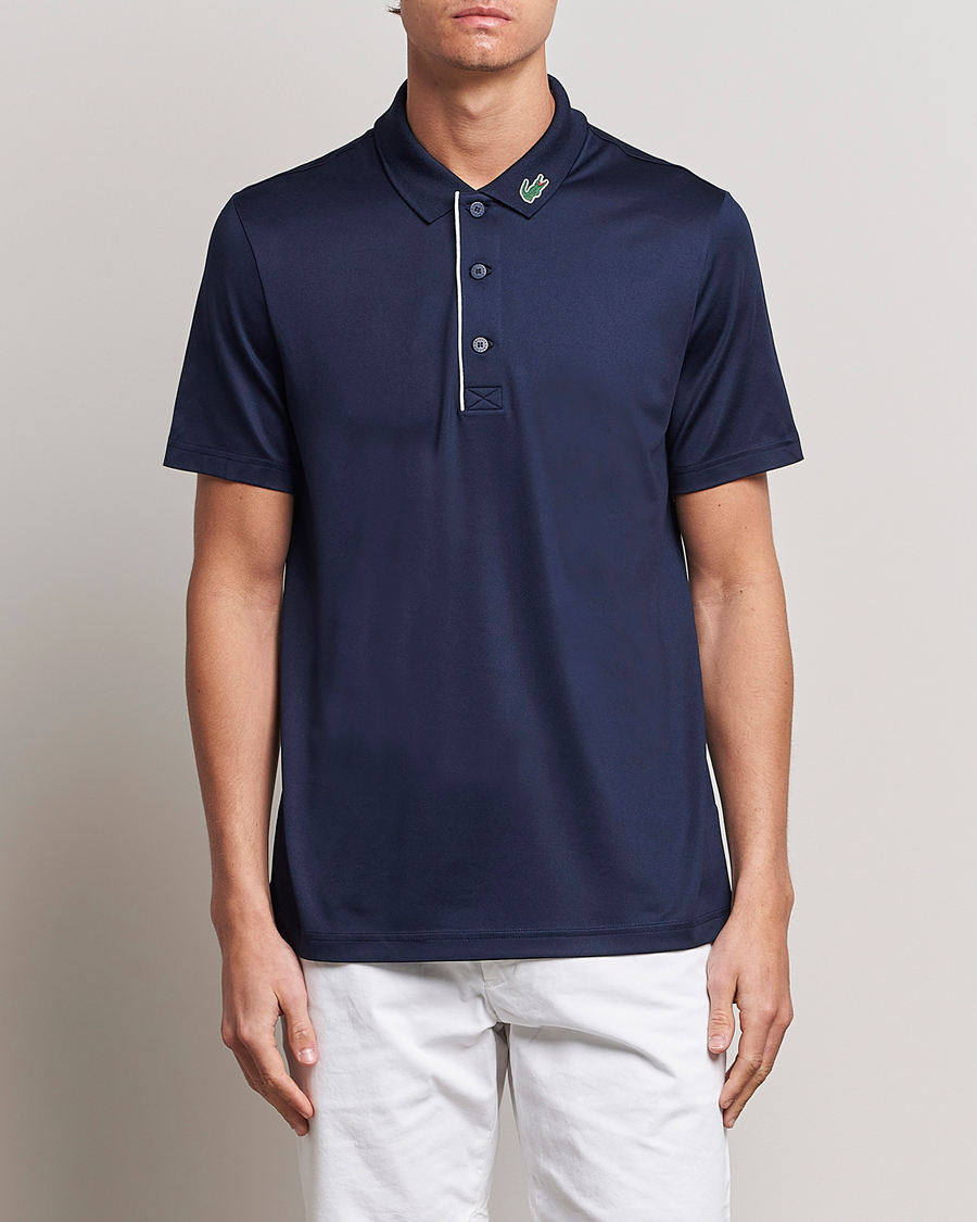 Homme | Polos | Lacoste Sport | Lacoste Jersey Golf Polo Navy Blue/White