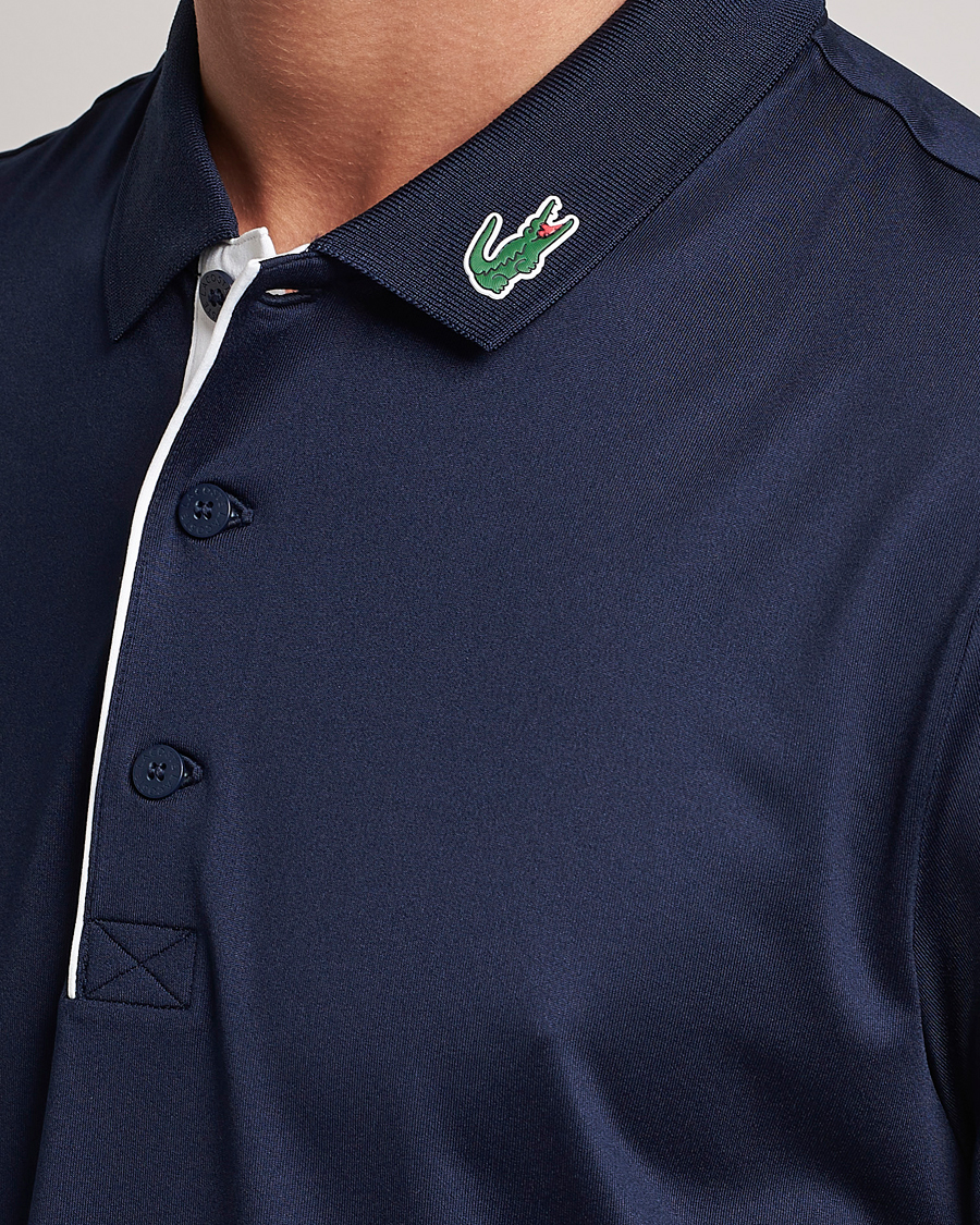 Homme | Polos | Lacoste Sport | Lacoste Jersey Golf Polo Navy Blue/White