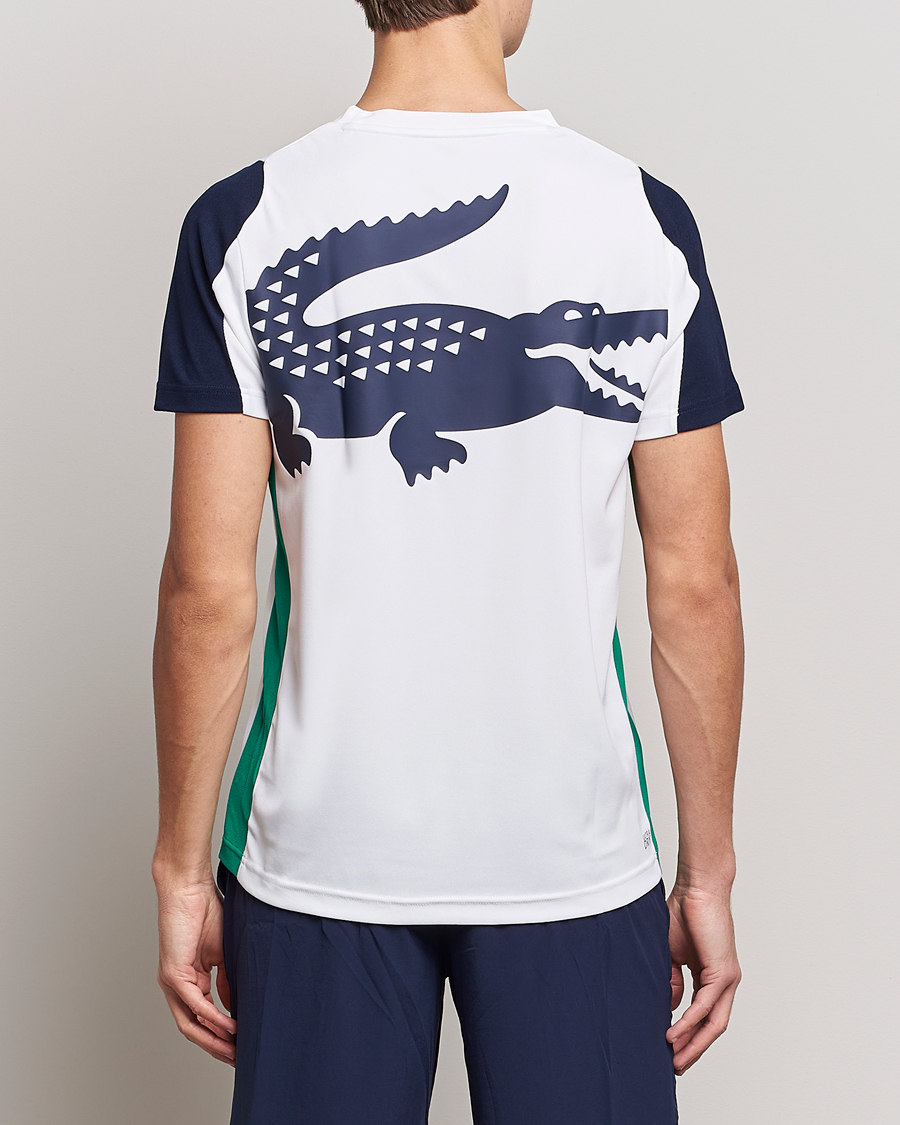 Homme | T-shirts | Lacoste Sport | Performance Crew Neck T-Shirt White/Navy Blue