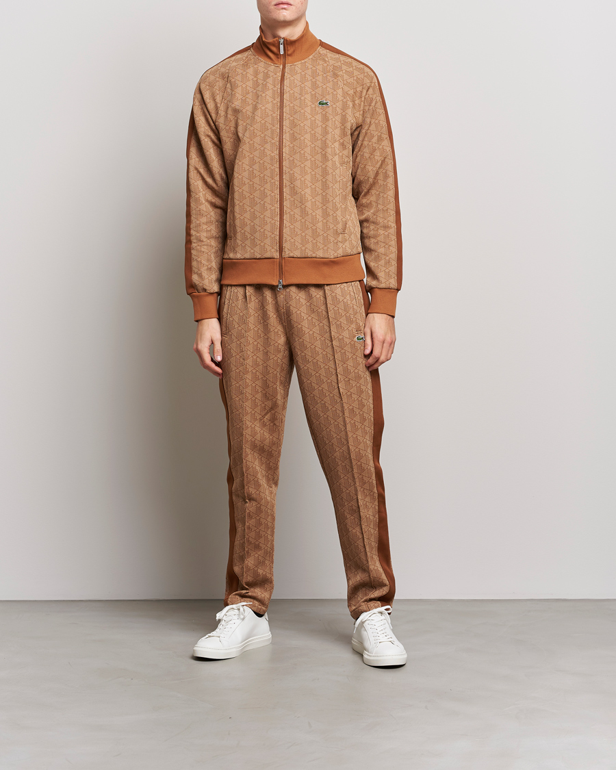 Homme | Pantalons | Lacoste | Monogram Cotton Jacuard Tapered Trackpants Viennese