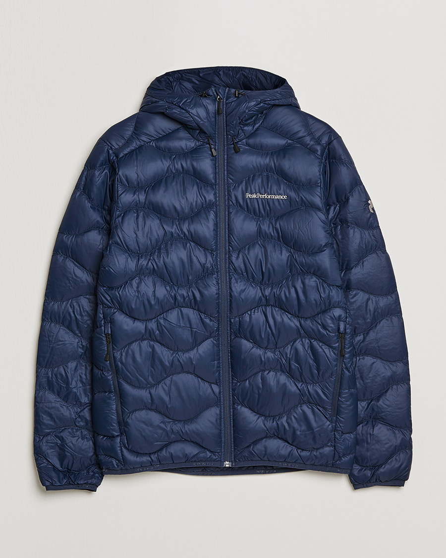 Homme | Manteaux Et Vestes | Peak Performance | Helium Down Hooded Jacket Blue Shadow
