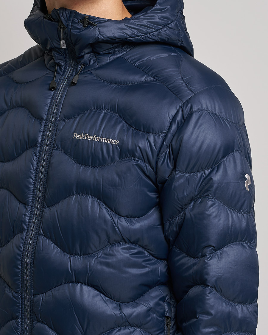 Homme | Manteaux Et Vestes | Peak Performance | Helium Down Hooded Jacket Blue Shadow