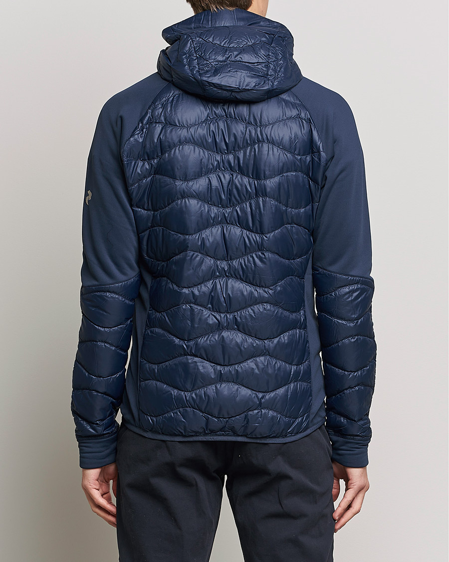 Homme | Manteaux Et Vestes | Peak Performance | Helium Down Hybrid Hood Jacket Blue Shadow