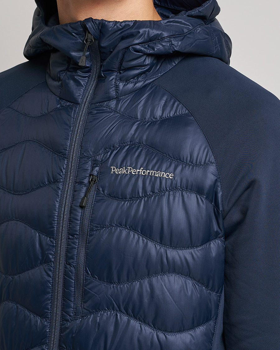 Homme | Manteaux Et Vestes | Peak Performance | Helium Down Hybrid Hood Jacket Blue Shadow
