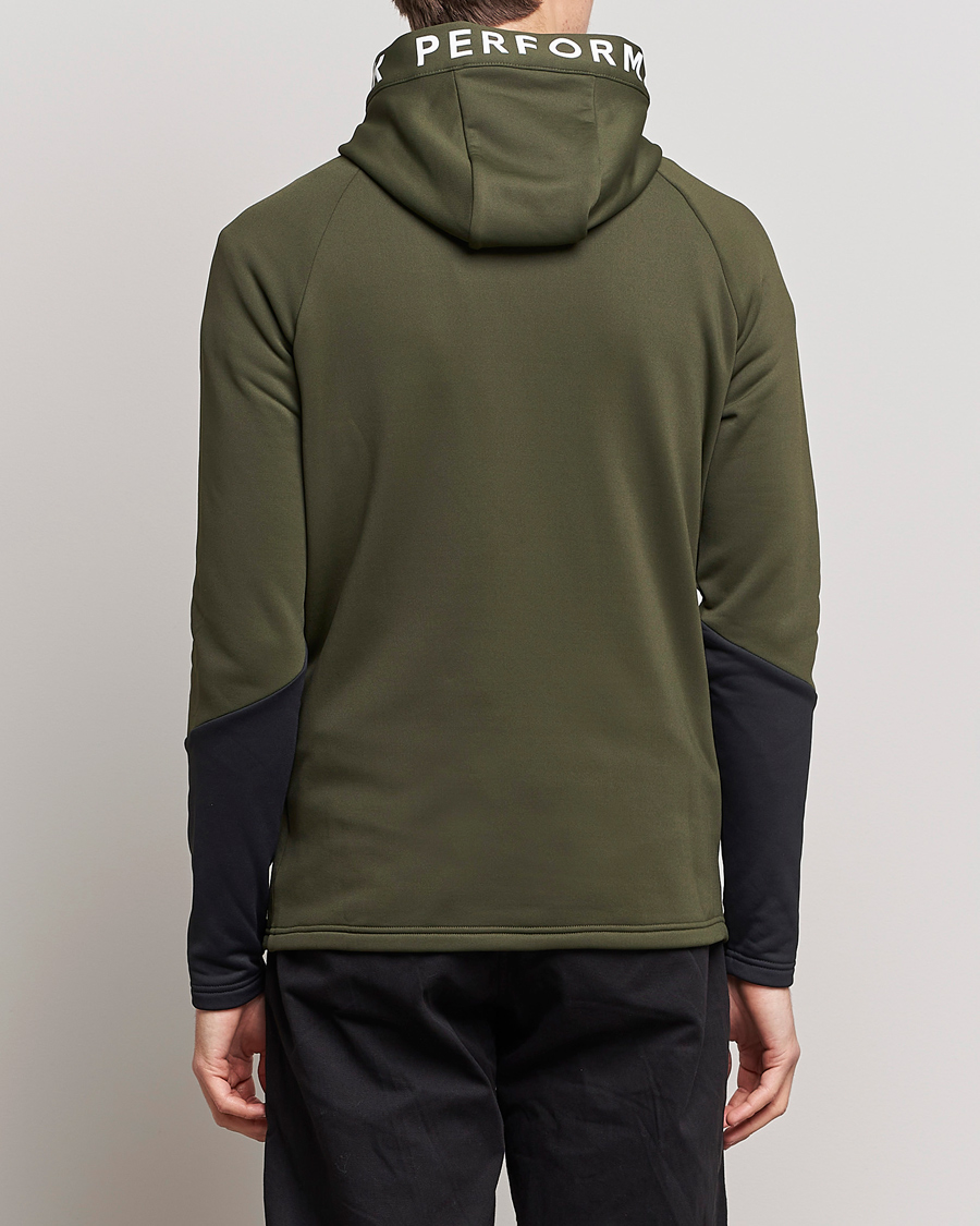 Homme | Pulls Et Tricots | Peak Performance | Rider Zip Fleece Hood Jacket Forest Night Black