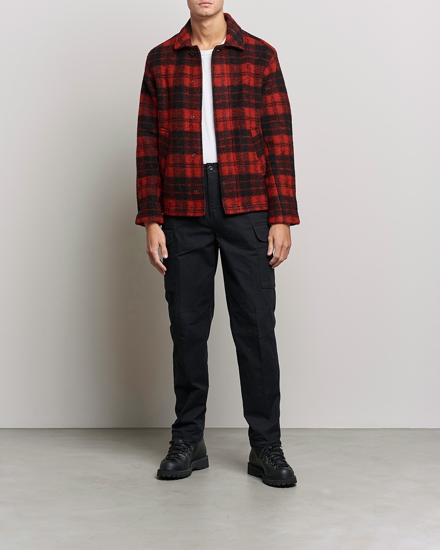 Homme | Chemises | Peak Performance | Wool Overshirt Checked Red