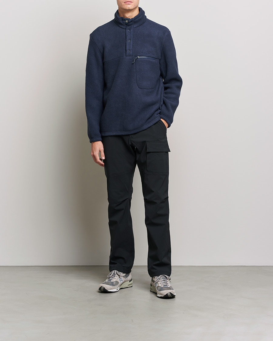 Homme | Pulls Et Tricots | Peak Performance | Fleece Snap T-Neck Blue Shadow