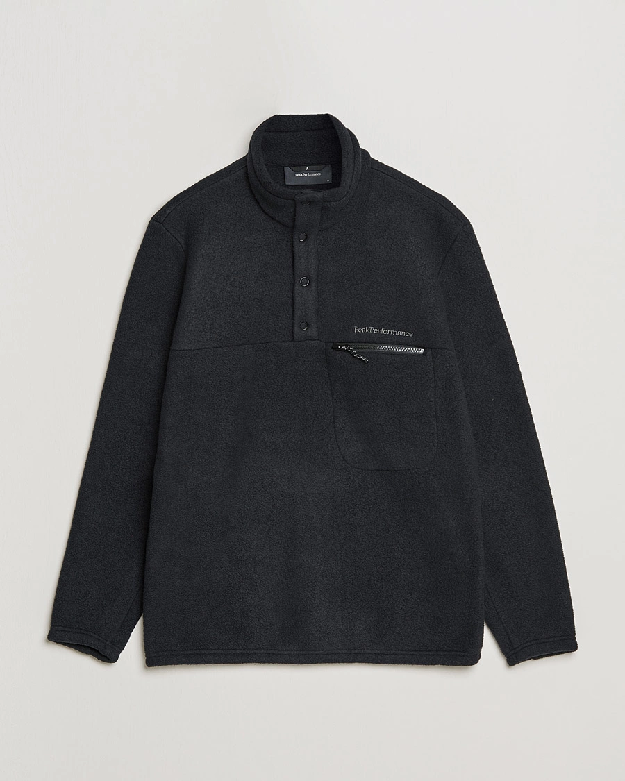 Homme | Pulls Et Tricots | Peak Performance | Fleece Snap T-Neck Black